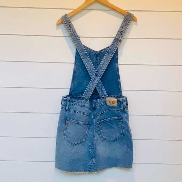 NWT Paige Retta Overall Denim Short Dress Size 27 - Picture 3 of 12